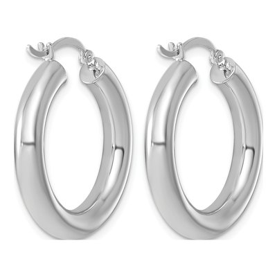 Sterling Silver 27mm Hoop Earrings – view 5