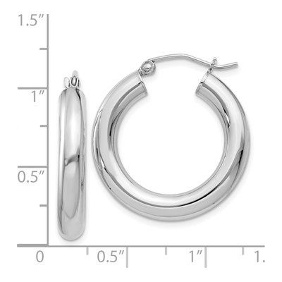 Sterling Silver 27mm Hoop Earrings – view 6