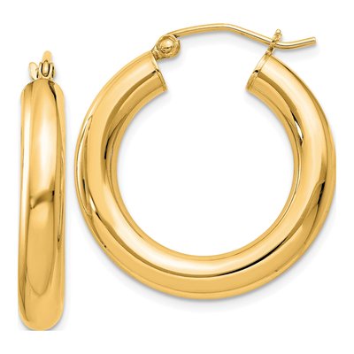 Gold-Plated Sterling Silver 27mm Hoop Earrings