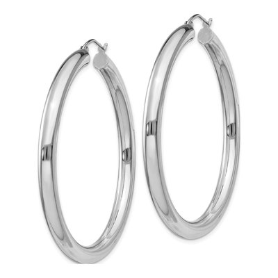 Sterling Silver 52mm Hoop Earrings – view 3