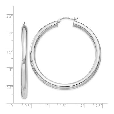 Sterling Silver 52mm Hoop Earrings – view 6