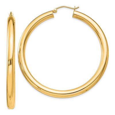 Gold-Plated Sterling Silver 52mm Hoop Earrings