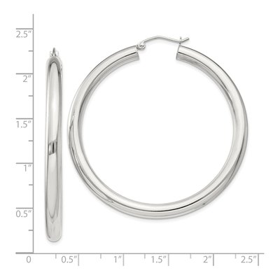 Sterling Silver 52mm Round Hoop Earrings – view 5