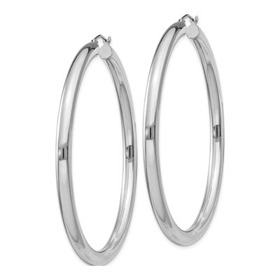 Sterling Silver 62mm Round Hoop Earrings – view 3