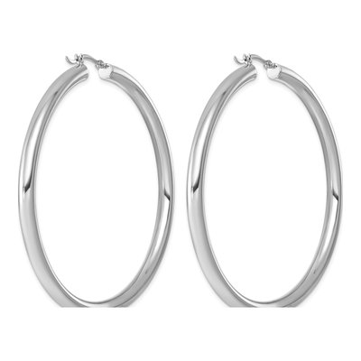 Sterling Silver 62mm Round Hoop Earrings – view 5
