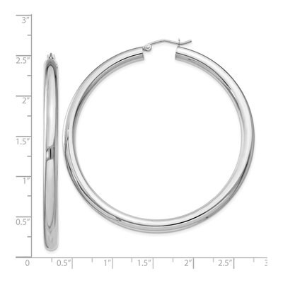 Sterling Silver 62mm Round Hoop Earrings – view 6