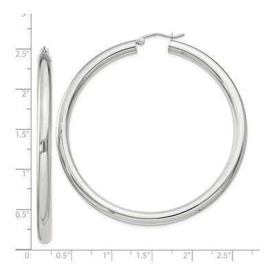 Sterling Silver 62mm Round Hoop Earrings – view 5