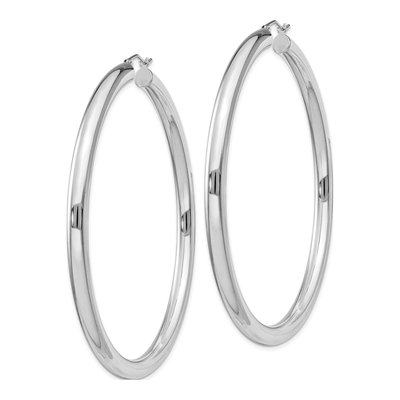 Sterling Silver 68mm Hoop Earrings – view 3
