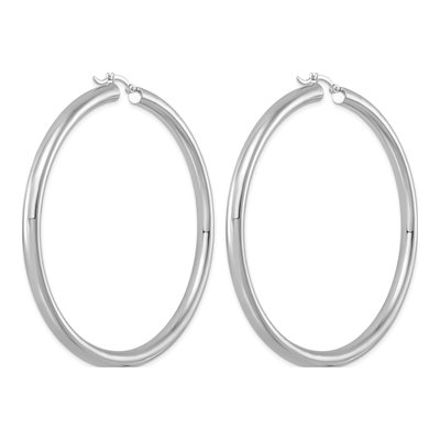 Sterling Silver 68mm Hoop Earrings – view 5