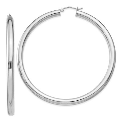 Sterling Silver 68mm Hoop Earrings