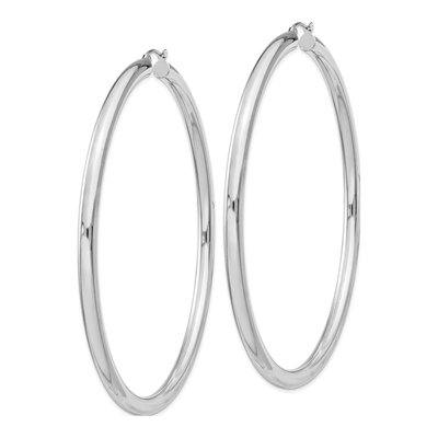 Sterling Silver 82mm Hoop Earrings – view 3