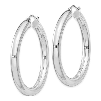 Sterling Silver 46mm Hoop Earrings – view 3