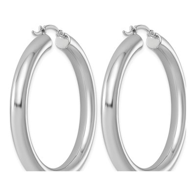 Sterling Silver 46mm Hoop Earrings – view 5