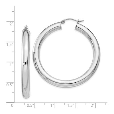 Sterling Silver 46mm Hoop Earrings – view 6