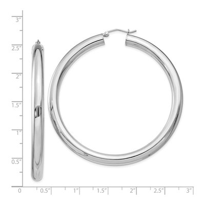 Sterling Silver 62mm Hoop Earrings – view 6