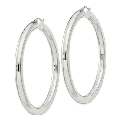 Sterling Silver 62mm Round Hoop Earrings – view 3