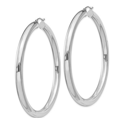 Sterling Silver 67mm Hoop Earrings – view 3