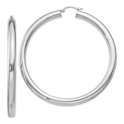 Sterling Silver 67mm Hoop Earrings