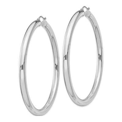 Sterling Silver 72mm Hoop Earrings – view 3