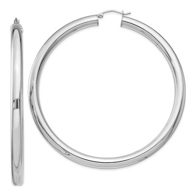 Sterling Silver 72mm Hoop Earrings