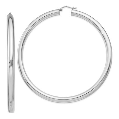 Sterling Silver 83mm Hoop Earrings