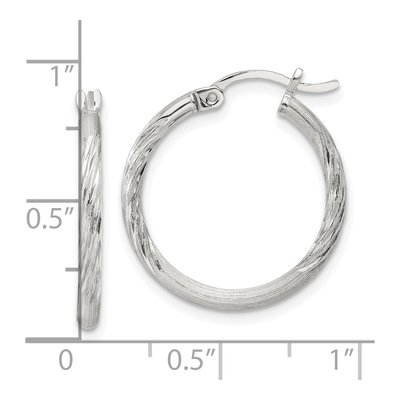 Sterling Silver 22mm Hoop Earrings – view 5