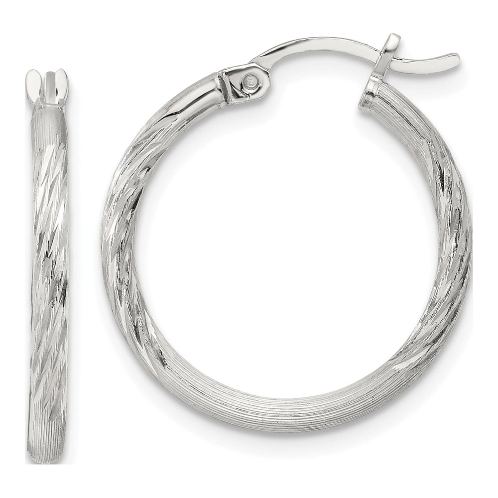 Sterling Silver 22mm Hoop Earrings