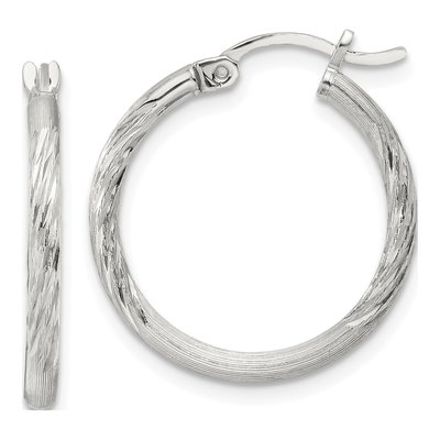 Sterling Silver 22mm Hoop Earrings