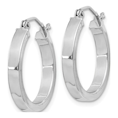 Sterling Silver 20mm Tube Hoop Earrings – view 3