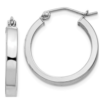 Sterling Silver 20mm Tube Hoop Earrings