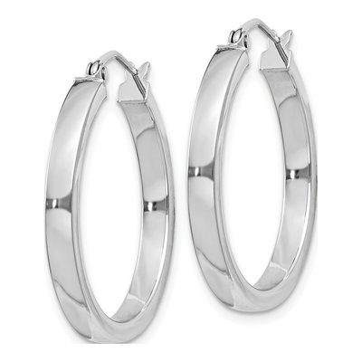 Sterling Silver 25mm Hoop Earrings – view 3