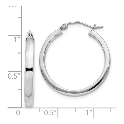 Sterling Silver 25mm Hoop Earrings – view 5