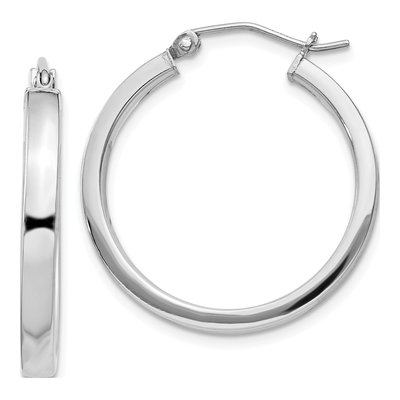 Sterling Silver 25mm Hoop Earrings