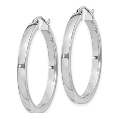 Sterling Silver 30mm Hoop Earrings – view 3