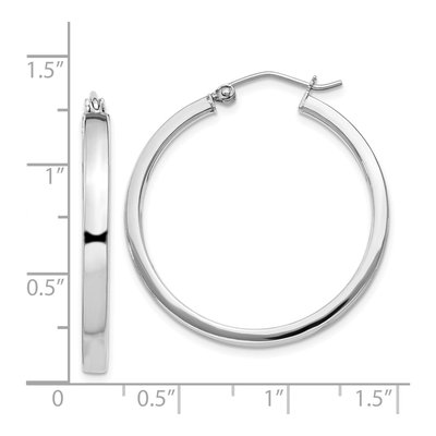 Sterling Silver 30mm Hoop Earrings – view 5