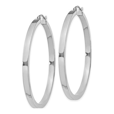 Sterling Silver 45mm Hoop Earrings – view 3