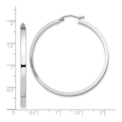 Sterling Silver 45mm Hoop Earrings – view 5