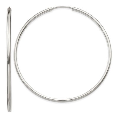 Sterling Silver 61mm Endless Hoop Earrings