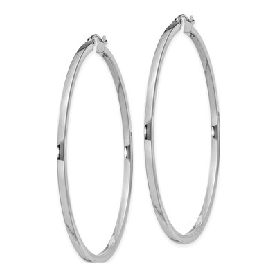 Sterling Silver 55mm Hoop Earrings – view 3