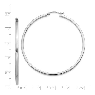 Sterling Silver 55mm Hoop Earrings – view 5