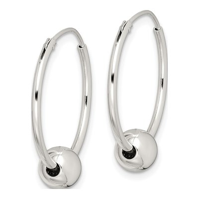 Sterling Silver 22mm Endless Hoop Earrings – view 3