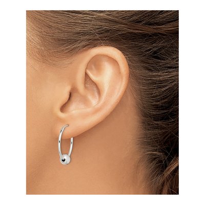 Sterling Silver 22mm Endless Hoop Earrings – view 4
