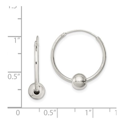 Sterling Silver 22mm Endless Hoop Earrings – view 5