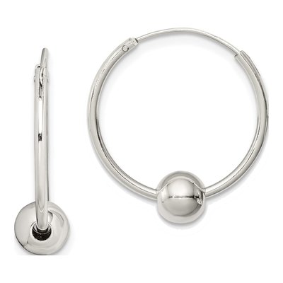 Sterling Silver 22mm Endless Hoop Earrings