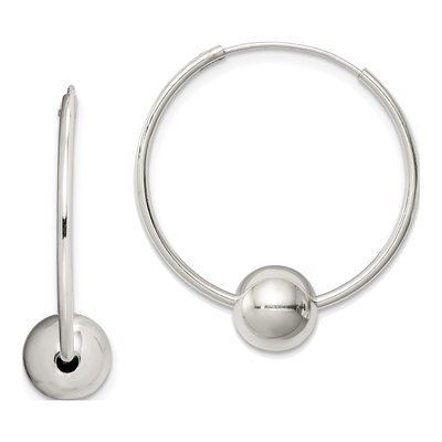 Sterling Silver 28mm Endless Hoop Earrings