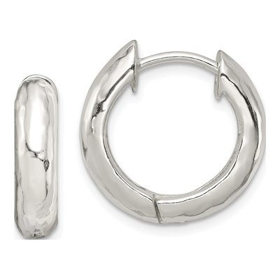 Sterling Silver 17mm Huggie Hoop Earrings
