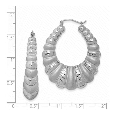 Sterling Silver Shrimp Hoop Earrings – view 5