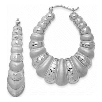 Sterling Silver Shrimp Hoop Earrings