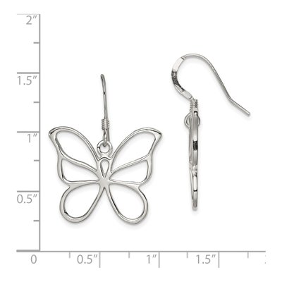 Sterling Silver Butterfly Dangle Earrings – view 5