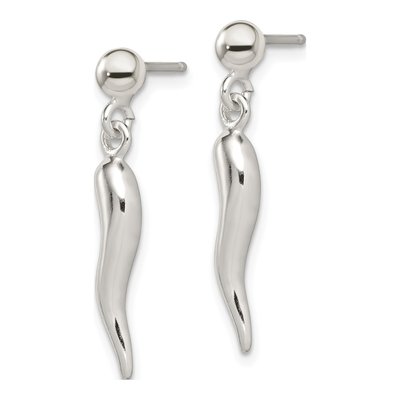 Sterling Silver Horn Dangle Earrings – view 3